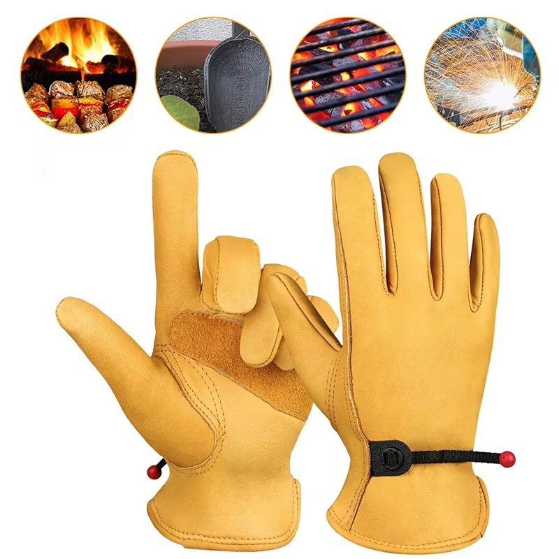 Gardening Tools Gloves - Guanti in Pelle per Uomo, Guanti