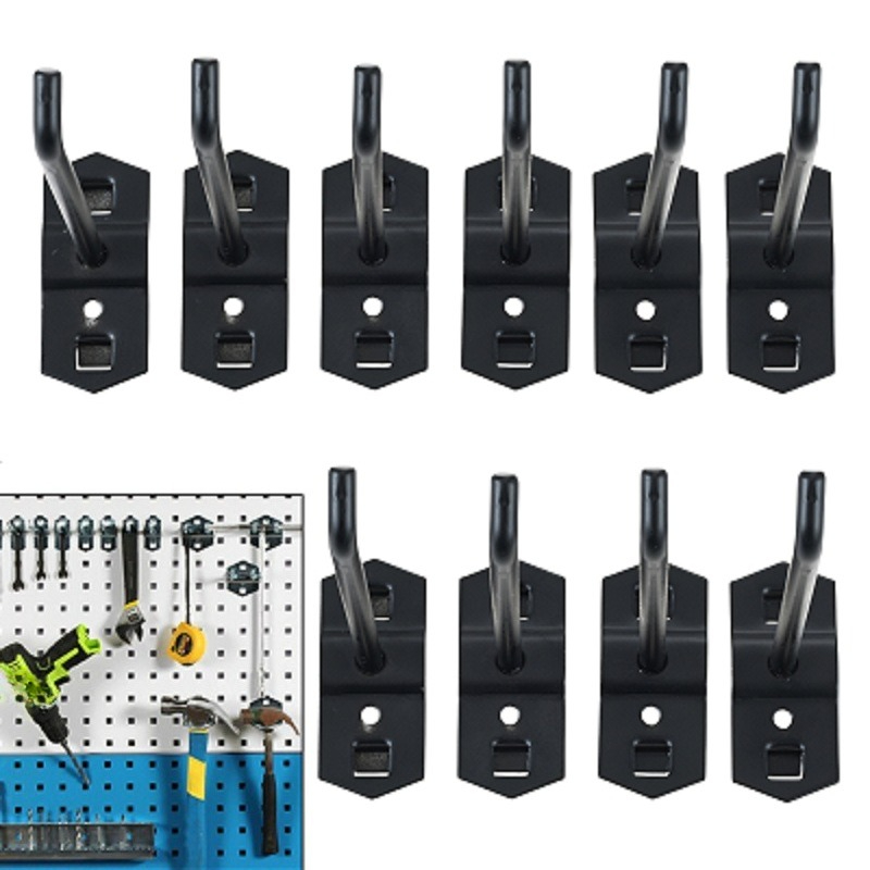Gardening Tools Rack - Set da 10 Ganci Neri da