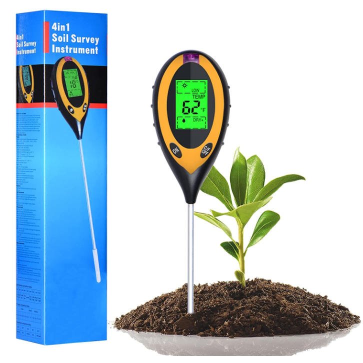 Soil Ph Meter - Tester 4 in 1 per pH,
