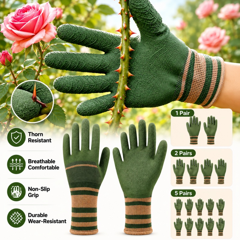 Garden Gloves Thorn Proof - Guanti da Giardinaggio Multiuso Antitaglio, Impermeabili,
