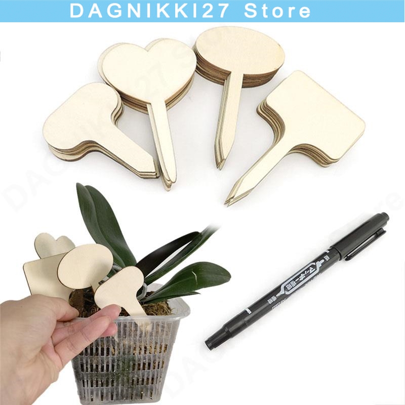 Gardening Tools Labeled - 10x Etichette per piante in legno