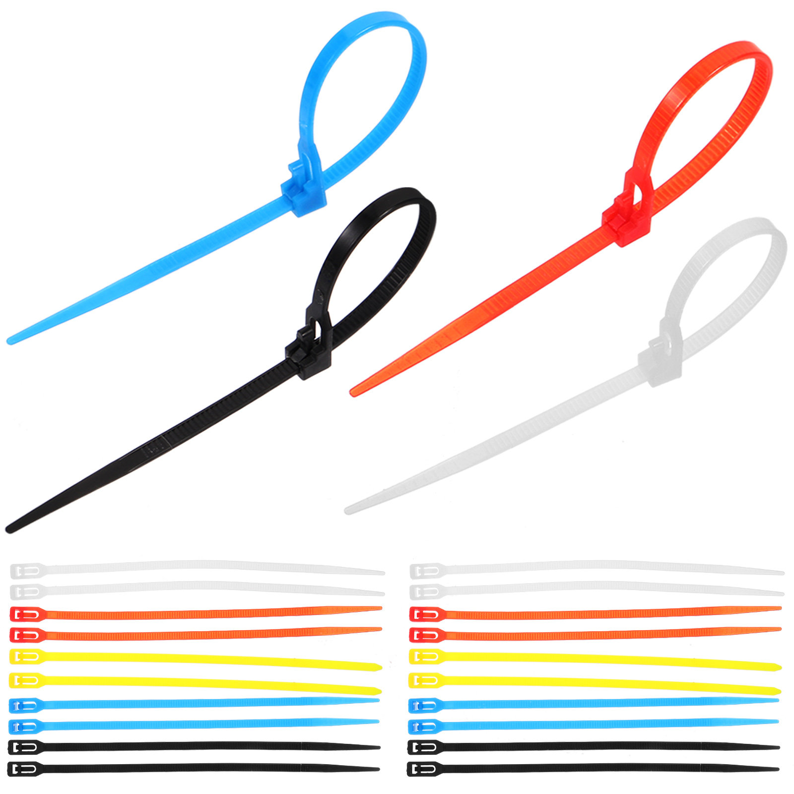 Garden Wire Twist Tie - 500 Fascette in Nylon Autobloccanti per