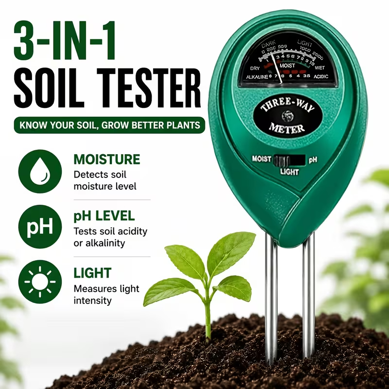 Soil Ph Meter - Tester del Suolo 3-in-1 (Misuratore di