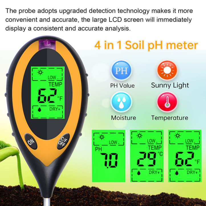 Tester 4 in 1 per pH, Luce, Te - Soil Ph Meter recensione e prezzo