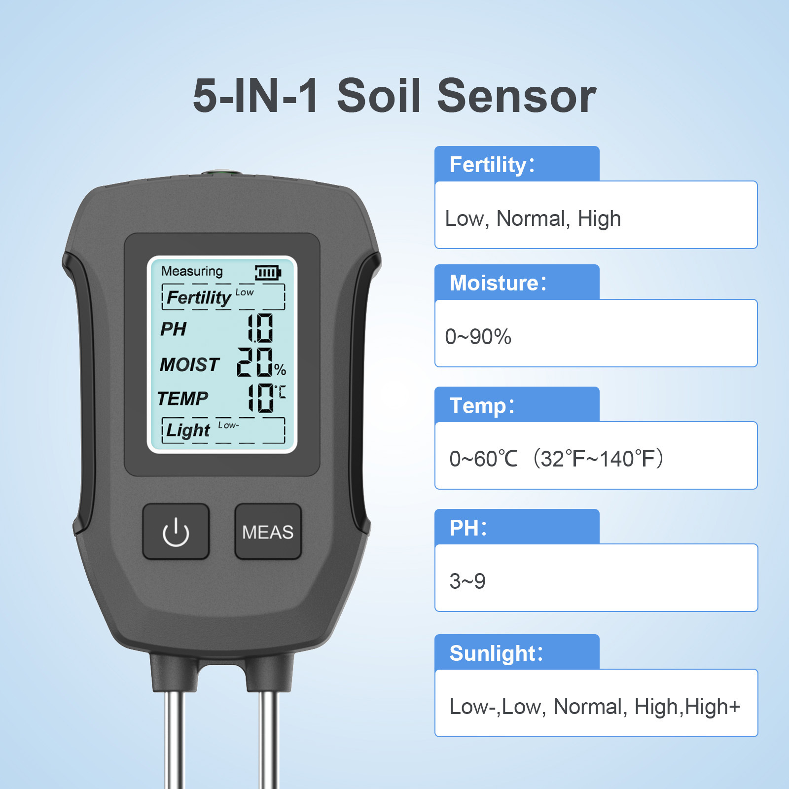Misuratore di umidità del suol - Soil Ph Meter recensione e prezzo