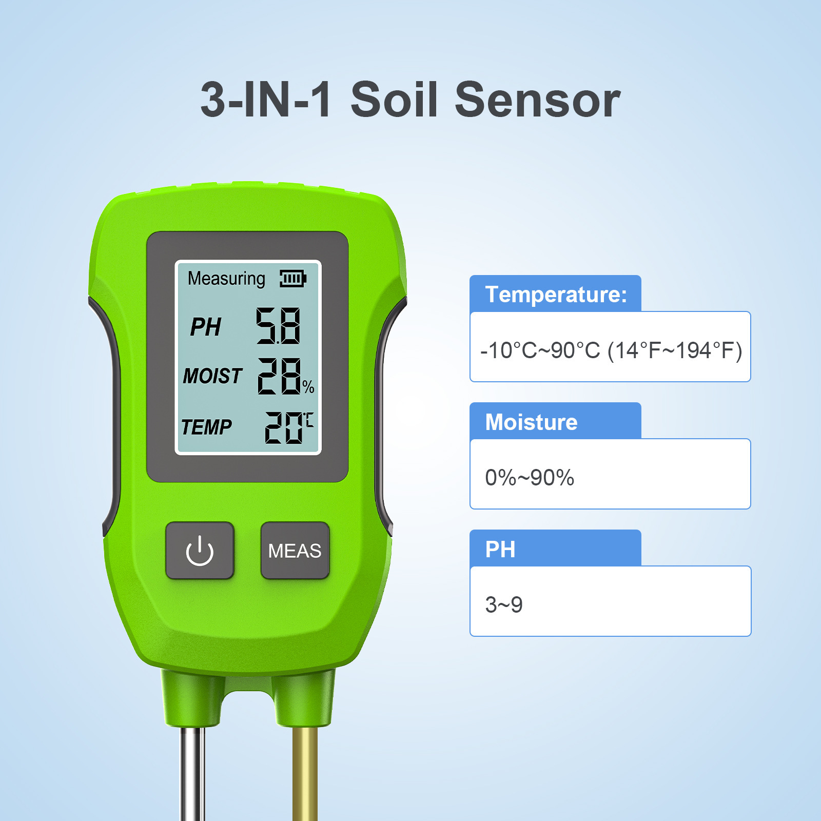 Tester del suolo 3 in 1 con di - Soil Ph Meter recensione e prezzo
